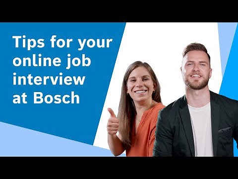 Tips for your online job interview at Bosch
