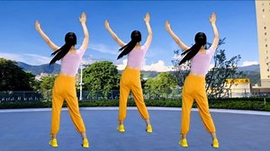 大众燃脂健身操，原地扭腰瘦身操，简单有效，背面演示