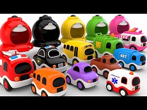 Colors for Children to Learn with Street Vehicles - Colours and Numbers Videos Collection - Videos For Kids