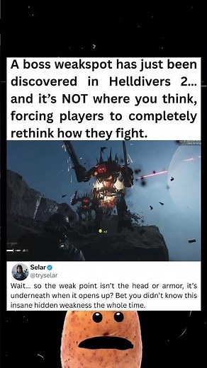 HELLDIVER 2 BOSS SECRET WEAKSPOT EXPOSED #HiddenWeakspot