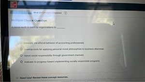 A social audit is used by organizations to:measure the ethica... | Filo