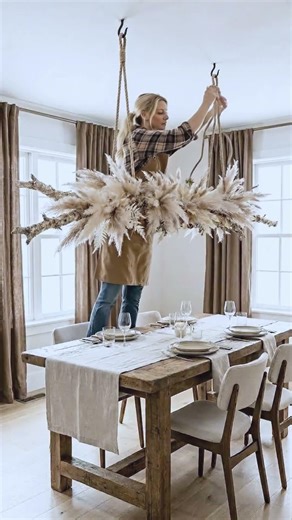 She Turned a Simple Branch into a Breathtaking Chandelier!