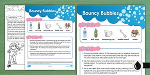 Science At Home Bouncy Bubbles Experiment