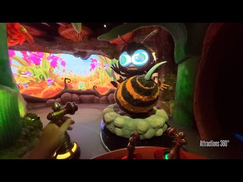 Six Flags 1st Trackless Interactive Dark Ride - The Enchanted GreenHouse Ride POV