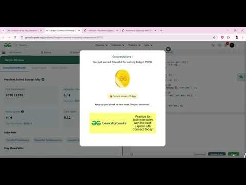Longest Common Increasing Subsequence Practice GeeksforGeeks Google Chrome 2025 11 16 11 05 41