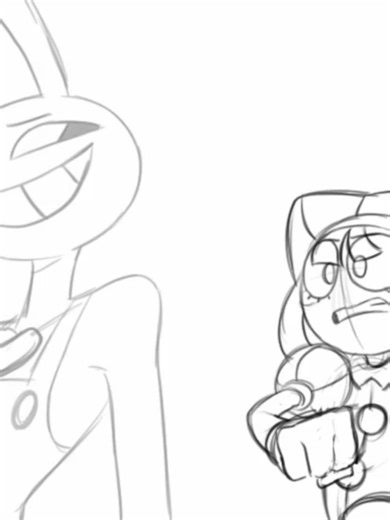 Finished rough animation! I have already started the cleans, slowly getting through it :) figured I would share an update for those of you who are here from the first WIP! #Funnybunny #theamazingdigitalcircus #tadcjax #tadcpomni