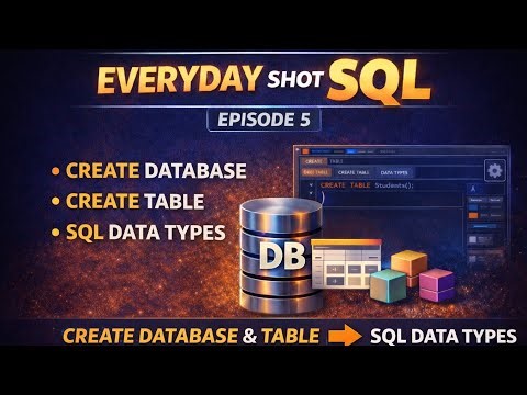 Create Database & Create Table in SQL | SQL Data Types Explained | Everyday Shot of SQL – Episode 5