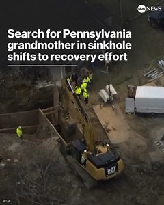 1.9M views · 10K reactions | JUST IN: The search for a missing grandmother who officials believe fell into a deep sinkhole in Pennsylvania is now considered a recovery effort, police said Wednesday. Cameras and sound devices have not found any signs of life that would warrant them to try to push ahead with urgency at the risk posed to search crews, police said. Read more: https://abcnews.visitlink.me/z1SNb9 | ABC News | Facebook