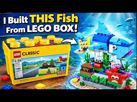How to Build a Working FISH WITH Lego 10698. Full instructions. Lego 10698 ideas