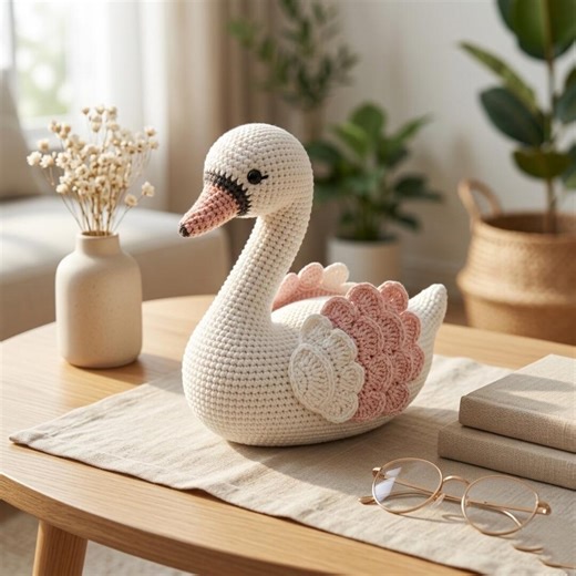 Beginner Crochet Swan Amigurumi Pattern, Easy Feather Wings (PDF Download) - Etsy
