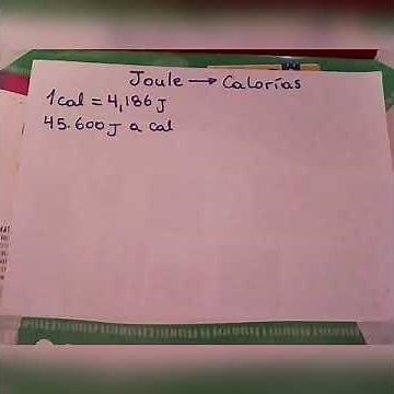 Transformación de Joule a Calorías (Super Facil)