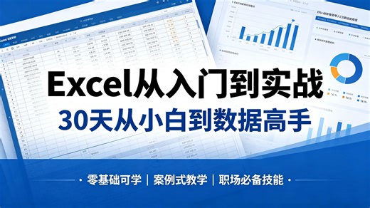 【2026 最新】Excel 入门到实战全套教程，零基础小白 7 天速成，全 100 集全程干货无废话，手把手带你精通 Excel 办公技巧