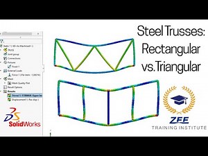 Steel Rectangular vs Triangular Truss | SolidWorks Tutorial