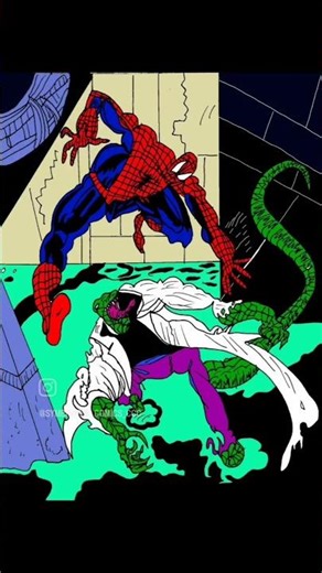 spiderman vs the Lizard comic book art