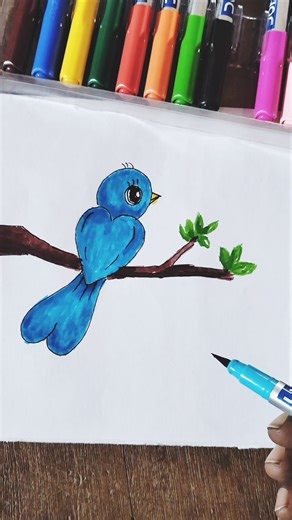 How to draw cute bird 🐦can draw anyone easy in 10 sec ! #howtodraw #viral #ytshorts ‪@ssdrawsimple‬