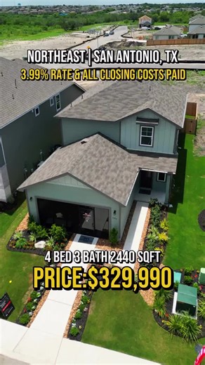 🔥 Lock In a 3.99% Interest Rate Up to $10K Toward Closing Costs! This brand-new San Antonio community is offering unbeatable savings and stylish new homes designed for comfort, space, and convenience. 💰 Homes Starting from Just $264,990! ✨ Featured Home – $289,990 🛏️ 4 Bedrooms 🛁 3 Bathrooms 🎮 Game Room 🏢 Private Office 📐 2,440 SQFT 🚗 2-Car Garage 🏡 Available Floor Plans: 💲 Starting from $264,990 – $329,990 🛏️ 3–4 Bedrooms | 🛁 2–3.5 Bathrooms 🎮 Game Room 🏢 Office Options 📐 1,335 –