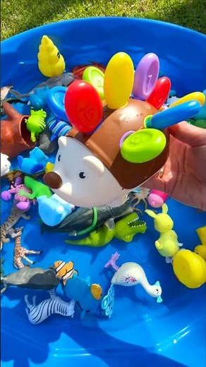 LOTS of ZOO Animal Toys Outside Learn Animal Names for Babies Kids Toddlers!