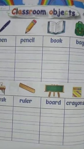 classroom objects #english #phonics #learning #school
