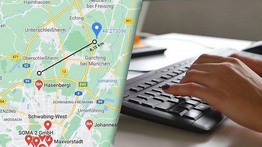 Google Maps: Luftlinie berechnen