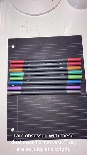 Spectrum noir metallic markers. #metallic #stationery #stationeryaddict #stationeryhaul #spectrumnoir #spectrumnoirmarkers