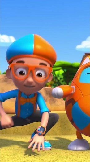 Blippi runs with the Lions in the jungle 🦁 #blippi #cartoons #animals #shorts
