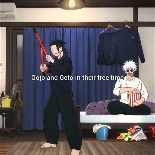 Toji's worm eating fallen popcorn #anime #jjk #gojo #geto #toji #edit