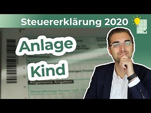 Steuererklärung 2020 - Anlage Kind ausfüllen