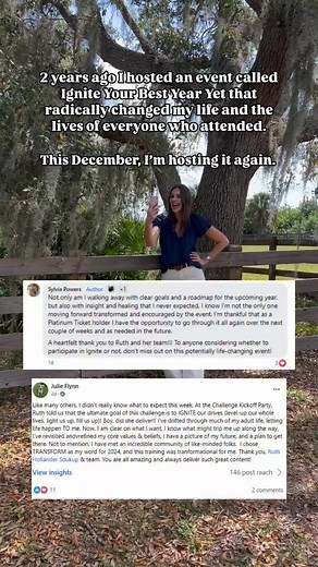 IT STARTED WITH ONE YES👇 And it changed everything. Two years ago, I said yes to a wild idea. What if I hosted a 5-day live event online—not just to talk about goals, but to help women actually reconnect with what they want? Not surface-level resolutions. Not fluffy motivation. But real, deep, life-changing clarity. That event became Ignite Your Best Year Yet—and I’m not exaggerating when I say it radically changed my life. Because what happened that week was pure transformation. Women cried. T