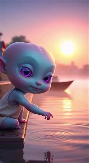 Tiny Alien by River #GlowingEyes #AlienVibes