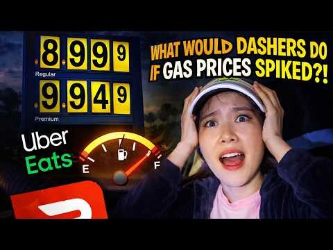 Door Dashers May Be *Cooked* If Gas Prices SPIKED.. Uber Eats Ride Along Los Angeles Gig Worker!