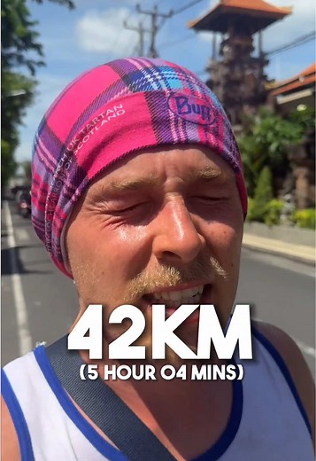 Bali 44km marathon🇮🇩 This was one of the hardest marathons of my life… running on the chaotic roads of Bali with wild dogs confronting me in the dark! There was a lot of discomfort in the heat, my legs felt heavy and body was heating up like a sauna! But I pushed myself through the pain thinking of Charlotte. A 48 year old mother who tragically passed away from cancer. Charlotte rest in peace. I shed tears for you today. You are a true inspiration💜 #running #marathon #ultramarathon #fyp