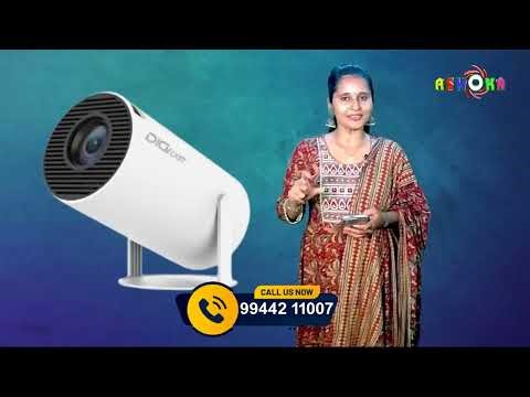 Aiwa Smart LED Projector with Remote ControlWhite | mobile accessories wholesale | Salem | ASHOKA TV