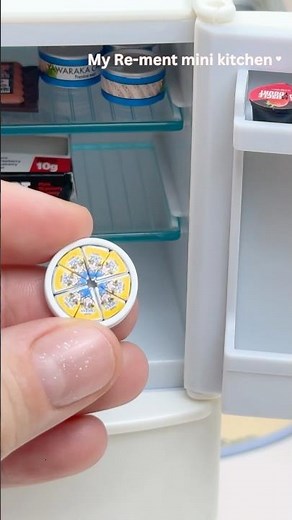 Mini fridge restock 😱 #asmr #miniature #minifood