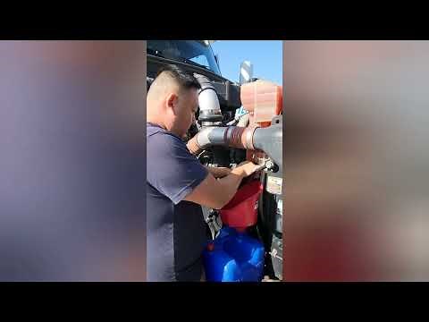 Low coolant warning Light on? replacing coolant level sensor and coolant reservoir on Peterbilt.