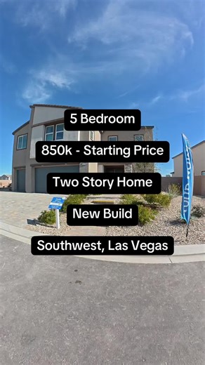 5 Bedroom 850k - Starting Price Two Story Home New Build Southwest, Las Vegas #bmc #bmchomes #newbuild