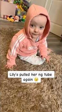 Reinsert brave Lily’s tube with us! #ngtube #tutorial #cutebaby #misslily