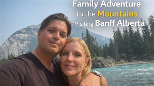 Family adventure to the mountains visiting Banff Alberta