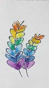 Step-by-Step Guide to Oil Pastel Rainbow Leaf Art
