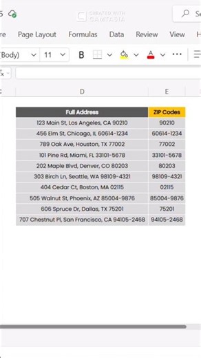Extract ZIP Codes in Excel with REGEXEXTRACT