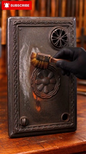Old Rusty Cast Iron Stove Door Restored Like New! #shortvideo #viralshorts #shortsfeed #restoration