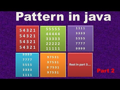 Pattern in java || Square pattern || Pattern by using nested loop || java pattern Part 2