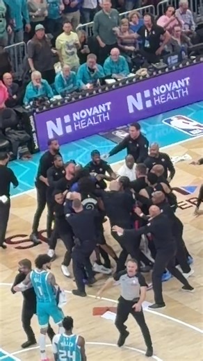 Felt like a hockey game for a sec #basketball #hornets #nba #fyp #charlotte