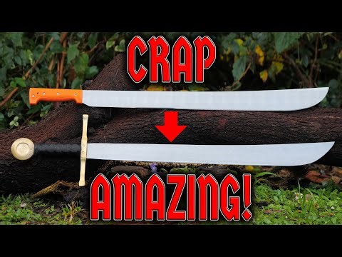 This turned out WAY better than we expected - MAKING A FALCHION FROM A MACHETE