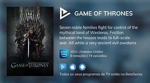 Assista ao streaming de Game of Thrones
