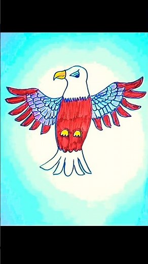 How to draw Eagle 🦅 | Easy Step by Step Eagle Drawing #eagledrawing #eagle #birddrawing