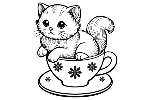 Kitten Coloring Pages | Free, Printable Kitten Coloring Sheets