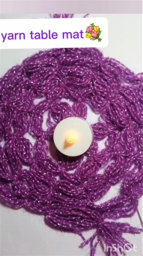 ||Diy yarn table mat|| #diy #new #craftideas #woolcrafts #new #youtubeshort #woolart