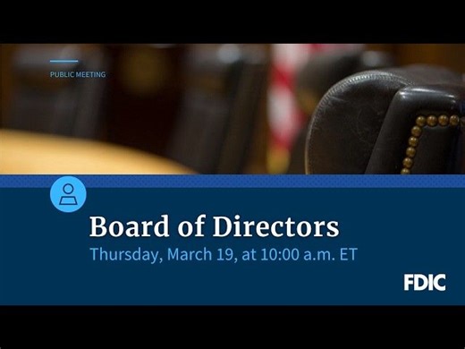 FDIC Board of Directors Meeting | Federal Deposit Insurance Corporation (FDIC)