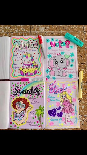 Portadas de cuadernos bonitos, marca tus cuadernos de una manera unica y sensacional con estas lindas ideas, hechas a mano con amor con un lindo regreso a clases 2024, portadas personalizadas…📒🎈🌈 #cuadernospersonalizados #marcadodecuadernos #hechoamano #regresoaclases2024 #portadasbonitas #cuadernosdecorados #cuadernosmarcados #regresoaclases #colores #marcadores #portadasescolares