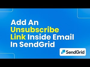 How to Add an Unsubscribe Link Inside Your Email in SendGrid (Easily)